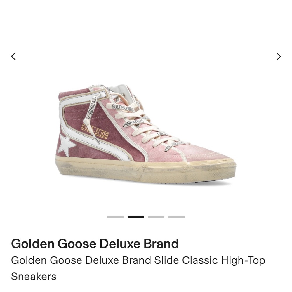 Golden Goose Pink and White Sneakers
